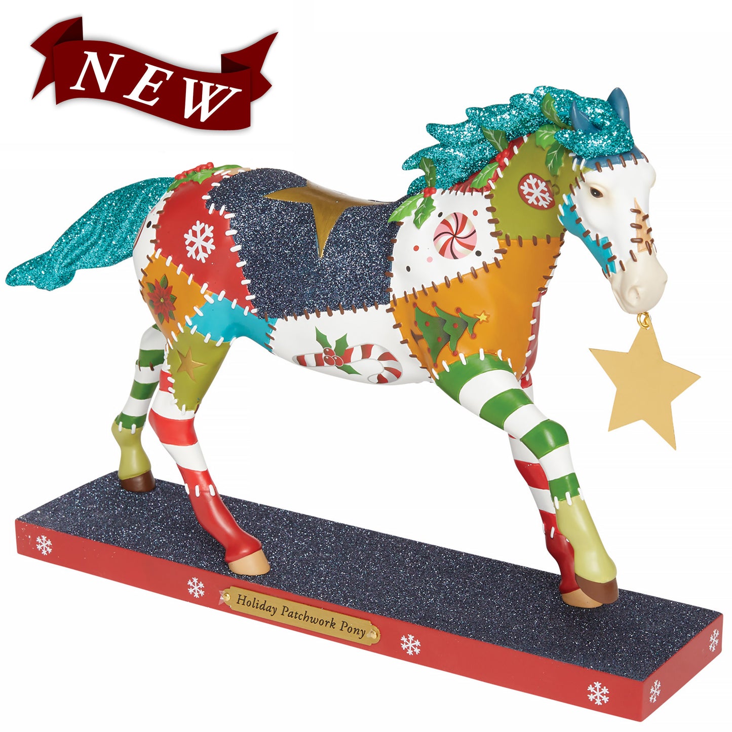 Holiday Patchwork Pony - Blue Ribbon Edition