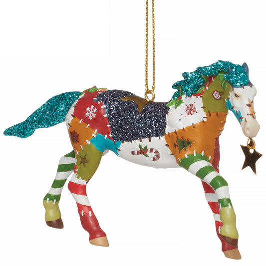 Holiday Patchwork Pony Ornament